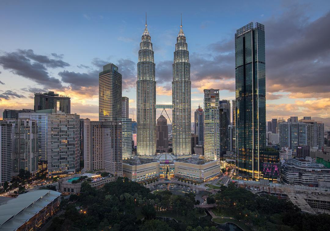 View of the Petronas Towers, Kuala Lumpur, Malaysia