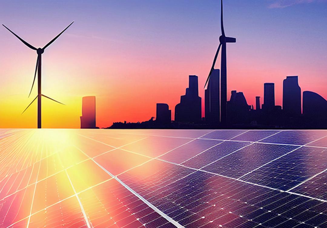 sustainable energy solar panels wind turbines
