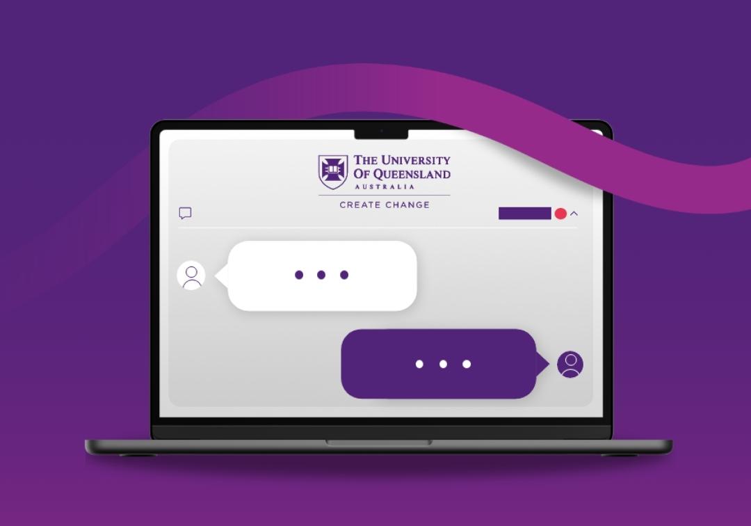 Laptop with UQ ATAR live chat open