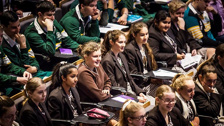 High school students learning about ATAR