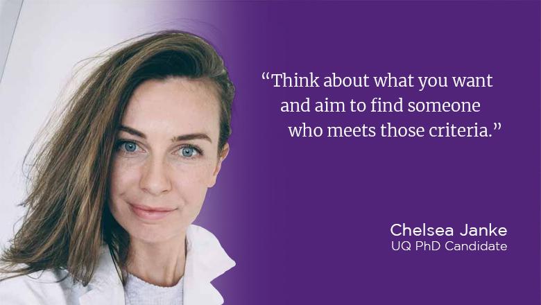 "Think about what you want and aim to find someone who meets those criteria." - Chelsea Janke