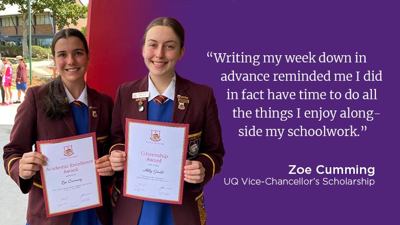 "Writing my week down in advance reminded me that I did in fact have time to do all the things I enjoy alongside my schoolwork." - Zoe Cumming
