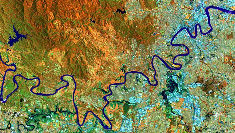 A GIS analyst's map of Brisbane using remote sensing technology