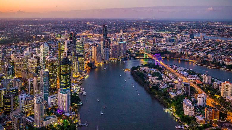 Brisbane city aerial image