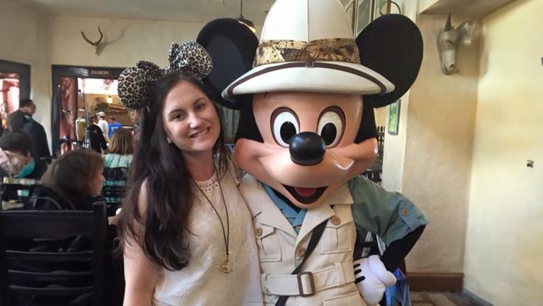 Laura and Mickey Mouse
