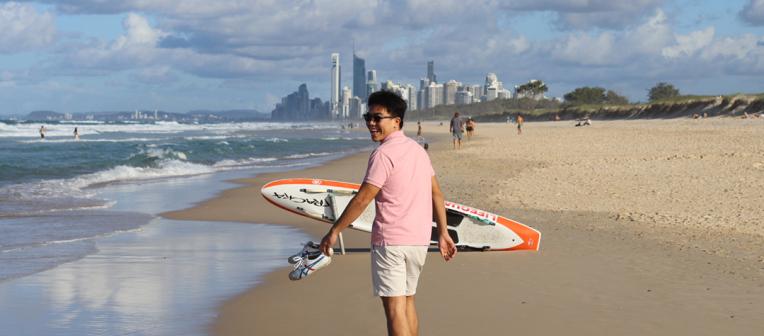 UQ student Sai Yan on the Gold Coast